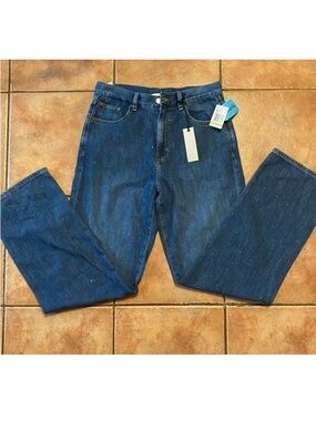 Habitual Nelle Relaxed Straight Leg Studded Jeans 4/27